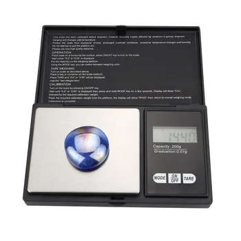 Augsto Digitālo Kabatas Mērogs 200 x 0.01 g, naudas Atlikums Digitālo Skalu Monēta Svēršanas Svari Rotaslietas LG66