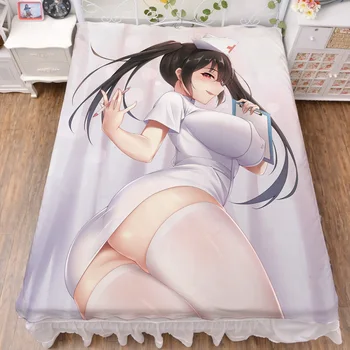 Augusts atjaunināt Anime DATUMS DZĪVOT Yatogami Yoshino Tokisaki Kurumi flaneļa segu, vasaras sega gultas piena šķiedras lapa 150x200cm