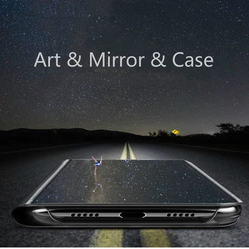 Auroras Samsung Galaxy Note 10 Lite Gadījumā Turētāja Statīvs Flip Cover For Samsung Galaxy S10 Lite Spogulis Skatu Būtiska