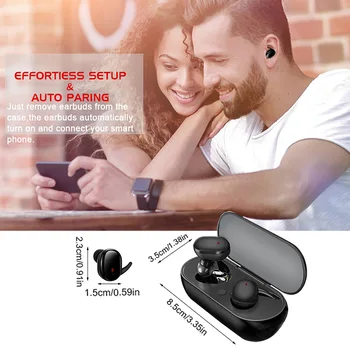 Austiņu Y30 X19 Bluetooth Austiņas TWS Bluetooth 5.0 automātiska savienošana pārī touch stereo bezvadu sporta Bluetooth austiņas