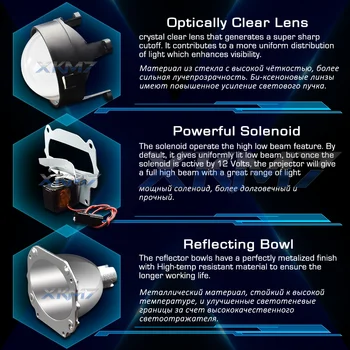 Auto Automobiļiem Lēcas Projektoru, Lukturu Regulēšana H4, H7 Mini Bi-xenon Lēcu 2.5 Automašīnu Apgaismojums Piederumi Pārbūvēt Izmantot H1 HID Lampas