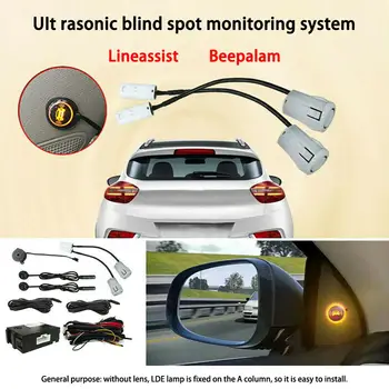 Auto Blind Spot Spogulis Radara Detektoru Sistēmas, Ultraskaņas Sensors, Distances Palīdzēt Joslu Maiņa Neredzamās Uzraudzības Palīgs