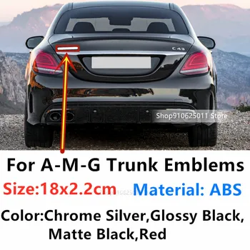 Auto Emblēmas Logo Veidošanas Piederumi Uzlīmes Mercedes AMG GLA GLC GLE GLS, GT A C E G S Klases W177 W210 W211 3D Žetons Uzlīme