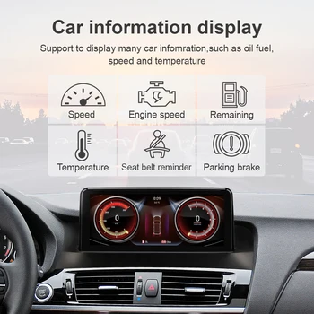 Auto Multimedia Player attiecībā uz BMW X3 F25 X4 F26 CIC NBT Sistēma Android 10.0 Autoradio Headunit Navigācija GPS 10.25 