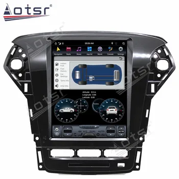 Auto Stereo Ford Mondeo MK4 2011. - 2013. gadam Tesla Stils Android 9.0 4G+128G Radio Multimediju GPS Navigācijas DVD Atskaņotājs PX6 Carplay