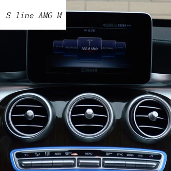 Auto Stils Centra Kontroles Navigācijas Ekrāns Aizsardzības vāka Uzlīme Apdares Panelis Priekš Mercedes Benz C class W205 GLC Piederumi