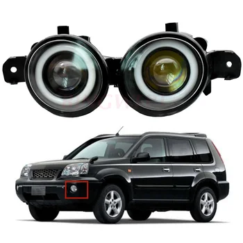 Auto Stils LED Miglas lukturi Angel Eye Dienas Gaitas Lukturi DRL H11 3000LM Par Nissan X-Trail (T30) 2001 2002 2003 2004 2005 2006