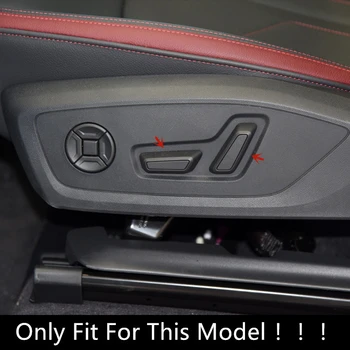 Auto Stils Sēdekļa Regulēšanas Pogas Apdare Vāciņš Melns Audi Q3 2019 Oglekļa Šķiedras Krāsu, Interjera Aksesuāri