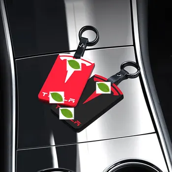 Auto Stils Taustiņš Atmiņas Kartes Vāciņa Atslēgu Gadījumā, Aizsargs Silikona Atmiņas Kartes Vāciņa Turētājs Interjeru Apdarei Tesla Model 3 Auto Piederumi