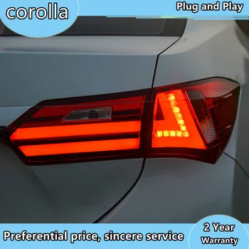 Auto Stils aizmugurējās Lampas Toyota corolla taillight -2017 LED aizmugures lukturi LED dienas gaitas lukturi crolla taillight montāža