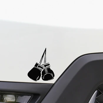 Auto Uzlīmes Personalizēts Boksa Cimdi Smieklīgi PVC Automašīnu Dekorēšana Uzlīmes Creative Ūdensizturīgs Pārsegs Nulles Melns/Balts, 15cm*10cm