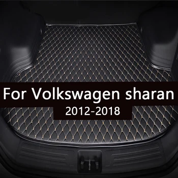 Auto bagāžnieka paklājiņš par Volkswagen sharan Septiņas sēdvietas, 2012 2013 2016 2017 2018 kravas starplikas paklāju interjera aksesuāri vāciņu