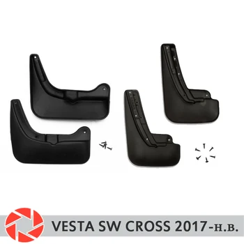 Auto dubļu sargi par Lada Vesta SW / SW Krusta 2017~2019 mudflaps šļakatu dubļu sargi vāka priekšā, aizmugurējie dubļusargi fender auto piederumi