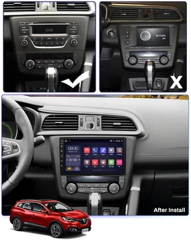 Auto radio Renault Kadjar 2016 2017 NP300 DVD Atskaņotājs, multimediju sistēmas GPS navigator esmu SWC 2.5 D spoguļa saites, 1 din Android