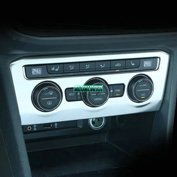 Auto-stils Centrālās Vadības CD Panelis, Dekoratīvie pārklājumi Apdares Nerūsējošā Tērauda 2018 2019 par Volkswagen VW Tiguan 2 MK2 2017