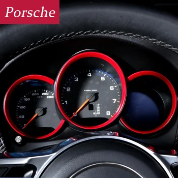 Auto stils interjerā paneļa dekoratīvā vāciņa kadru lentes 3D uzlīmes par Porsche Macan Kaimanu Boxster 911 Panamera cayenne