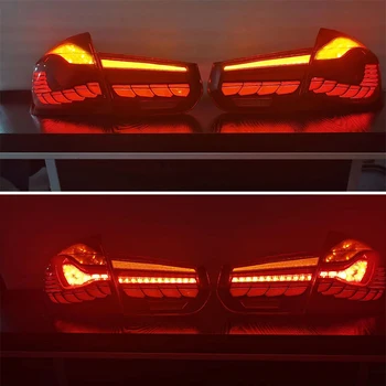 Automašīnas LED Aizmugurējie Gaismas Taillight BMW F30 F80 320i 328i 2013 - 2017 Aizmugurējais Miglas Lukturis + Bremžu Lukturis + Reverse + Dinamiskā Pagriezienu Signālu