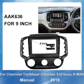 Automašīnas Radio Fascijas Par Chevrolet Trailblazer 2018 Colorado S10 DVD rāmis Dash Mount Adaptera Komplekts Apdares Sejas Panelis Paneļa Rāmja