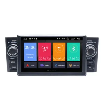Autoradio 1Din Android 10 Car DVD GPS Navi Priekš Fiat Grande Punto ne dienu bez līnijas 2007. - 2012. gadam multivides Galvas Vienības OBD Bluetooth DVR DSP RDS