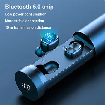B9 TWS Bluetooth Austiņas V5.0 Bezvadu In-ear Stereo Skaņas Austiņas 8D HIFI Trokšņa Conceling Sporta Austiņas IOS Android