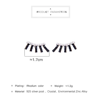 BALANBIU Black Crystal Stud Auskari Sievietēm Dāvanas Ģeometriskā Minimālisma Balts-zelts Krāsu Auss Pin Jaunu Modes Rotaslietas Vairumtirdzniecība