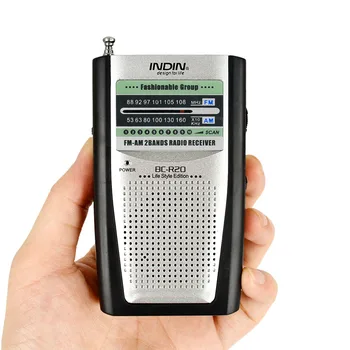 BC-R20 Pasaules Universālā Antena Radio Komplektu, Kabatas FM AM Radio