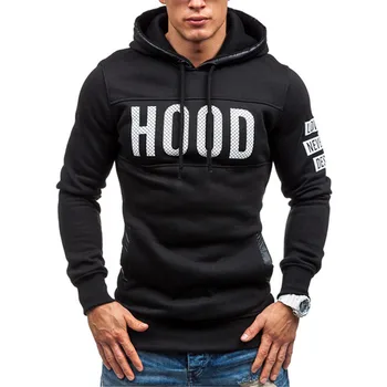 BDLJ 2018 Hoodies Zīmolu Vīriešu Krūtīm Burtu Drukāšanas Vīriešu sporta Krekls Hoody Hip Hop Rudens Ziemas pelēkā vārna Vīriešu Džemperis Kokvilnas XXXL