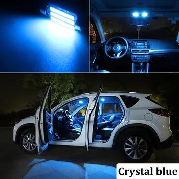 BMTxms 12Pcs Canbus Auto LED Interjera Dome Kartes Vieglās automašīnas Lampu Komplekts Ford Fusion Mondeo 4 Mk5 Mk V no 2013. līdz 2020. gadam