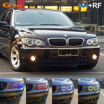 BMW E66 E65 Facelift 745i 750I 760i 750Li 760Li RF Bluetooth remote APP Multi-Krāsu RGB led angel eyes Dienas Gaismas Car styling
