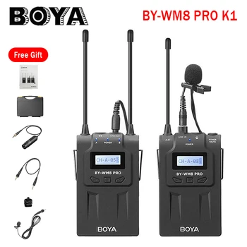 BOYA WM8 Pro-K1K2 UHF Bezvadu Lavalier Mikrofons Sistēmas Audio un Video Ieraksti Uztvērējs Canon Nikon Sony Profesionālo Kameru