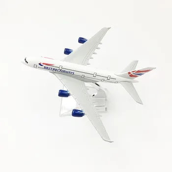 BRITISH AIRWAYS A380 Lidmašīnu Modeļa Lidmašīnu 16cm Rotaļlietas Sakausējuma Metāla Airlines Lidmašīna ar bāzes atbalstu Kolekcija Dāvanu Rotaļlietas