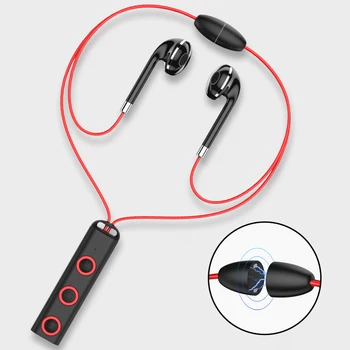 BT313 Bluetooth Austiņas Magnētisko Austiņu Sporta Bezvadu Karājas Kakla Austiņas ar Mikrofonu, lai Xiaomi Red Mi Huawei P30