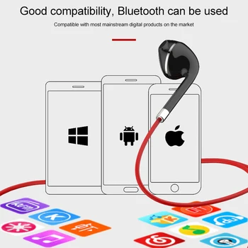 BT313 Bluetooth Austiņas Magnētisko Austiņu Sporta Bezvadu Karājas Kakla Austiņas ar Mikrofonu, lai Xiaomi Red Mi Huawei P30