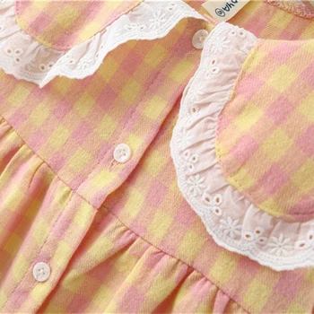Baby Girl Dress Rudens New Baby Meiteņu Drēbes Gadījuma Pleds Puse Princese Kleita Kokvilnas Bērniem, Apģērbs Jaundzimušajiem Kleita 0-3T