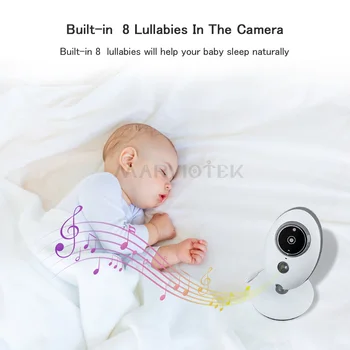Baby Monitor Bezvadu LCD Audio, Video Radio Aukle Mūzikas Domofons IS 24h bērnu tālruņa Bērnu Kameras Bērnu Walkie Talkie Aukle