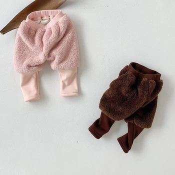 Baby Toddler Meitenes Zēni Koraļļu Samta Sabiezējums Silts Apģērbs Atbilstu Džemperis Mētelis+Elsas Jaundzimušo Bērnu, Meiteņu Un Zēnu Apģērbu Komplekti