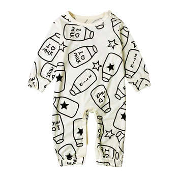 Baby Zēni Romper Meitenes Jumpsuit Bērniem, Apģērbs Gudrs Jaundzimušo Karikatūra Baby Ķermeņa Uzvalks Kokvilnas Drēbes ar garām Piedurknēm DS40