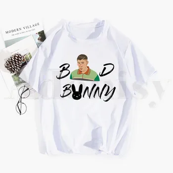 Bad Bunny Hip Hop Modes Badbunny T Krekli, Topi, T-Veida, Vīriešiem, Sievietēm Ar Īsām Piedurknēm Gadījuma T Krekls Streetwear Smieklīgi