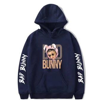 Bad Bunny zēnu/meiteņu Hoodies sporta Krekli Vīriešu/Sieviešu streetwear Ikdienas pelēkā vārna Rudens Ziemas Harajuku Treniņtērpi Jaka Lielgabarīta
