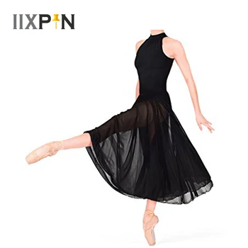 Balerīna saģērbt bērnus bez Piedurknēm Izspēles T-veida Kakla Leotard meitenēm baleta kleitu, kuru linuma Acs Maxi Svārki Slavēt liriskas deju tērpi