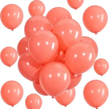 Baloni, 100 gab 10 Collu Puse Baloni Koraļļu Lateksa Baloni Kāzām, Dzimšanas dienas svinībām, Līgavu Dušas, Partijas Apdare