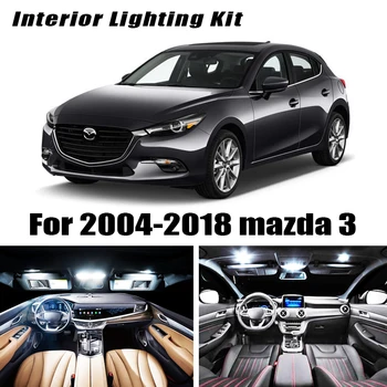 Balta LED lampa automašīnas numura zīme light+ Interjera Kartes Dome Bagāžnieka Gaismas spuldzes Mazda par 2004-2018 mazda 3 BK BL BM