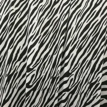 Balta/Melna Stiept Peldēšana Audums Kokvilnas/Spandex adīts Audums, Zebra Modelis Drukas Auduma Šūšanas peldkostīmu DIY Sporta Apģērbi