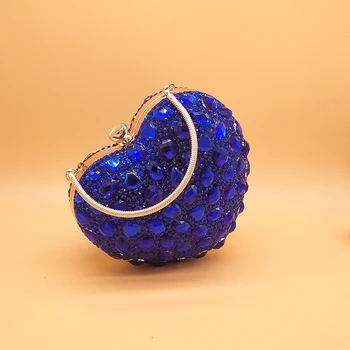 BaoYaFang AB crystal royal blue Fucshia Sirds somas sieviete Luksusa Kāzu Maku Dāmas Puses vakara somas Ķēdes Plecu Somas