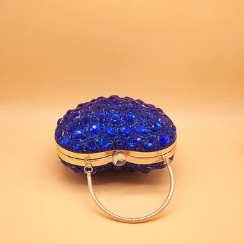 BaoYaFang AB crystal royal blue Fucshia Sirds somas sieviete Luksusa Kāzu Maku Dāmas Puses vakara somas Ķēdes Plecu Somas