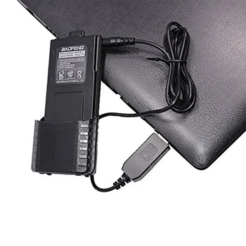 Baofeng USB lādēšanas Kabelis, ar indikators BaoFeng 2 Way Radio UV-5R UV-5RE DM-5R Plus 3800mAh Augstas Ietilpības Akumulators