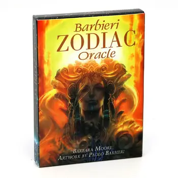 Barbieri Zodiaka Oracle Tarot Kartes Komplektu Klāja Kartes Astroloģija Uzstādīt Zīlēšana Piecās valodās: angļu spāņu franču itāļu vācu