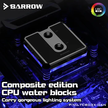 Barrow CPU Ūdens Bloks Intel X99 Platforma, 5V 3Pin LRC2.0 Augsta Blīvuma Jet Tipa Mikro-Ūdensceļu Ūdens Dzesēšanas Jaunas Ielidošanas