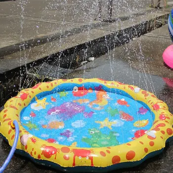 Baseins, baby wading kiddie squirt jautri baseins, āra squirt&splash ūdens strūklu mat Zālienu Pludmali Spēlēt Spēli Sprinkleru Sēdeklis