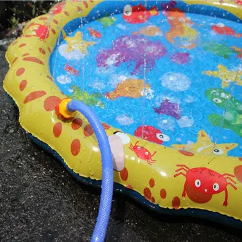 Baseins, baby wading kiddie squirt jautri baseins, āra squirt&splash ūdens strūklu mat Zālienu Pludmali Spēlēt Spēli Sprinkleru Sēdeklis